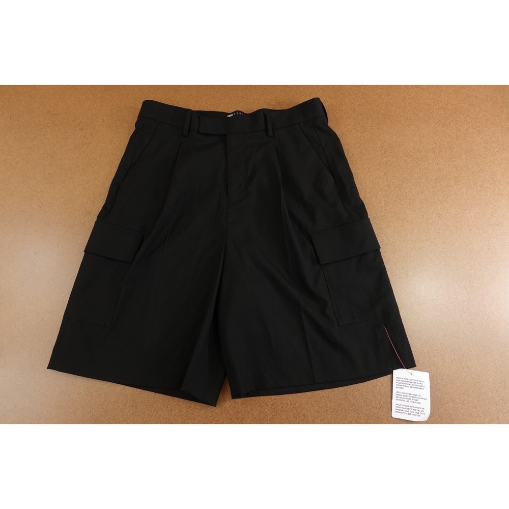 ASOS Design Mens Size 32 Black 8" Inseam Smart Cargo Shorts New